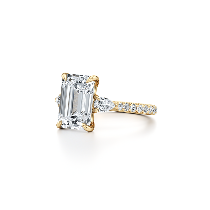 Chelsea Pear Three Stone Lab Diamond Engagement Ring image 67