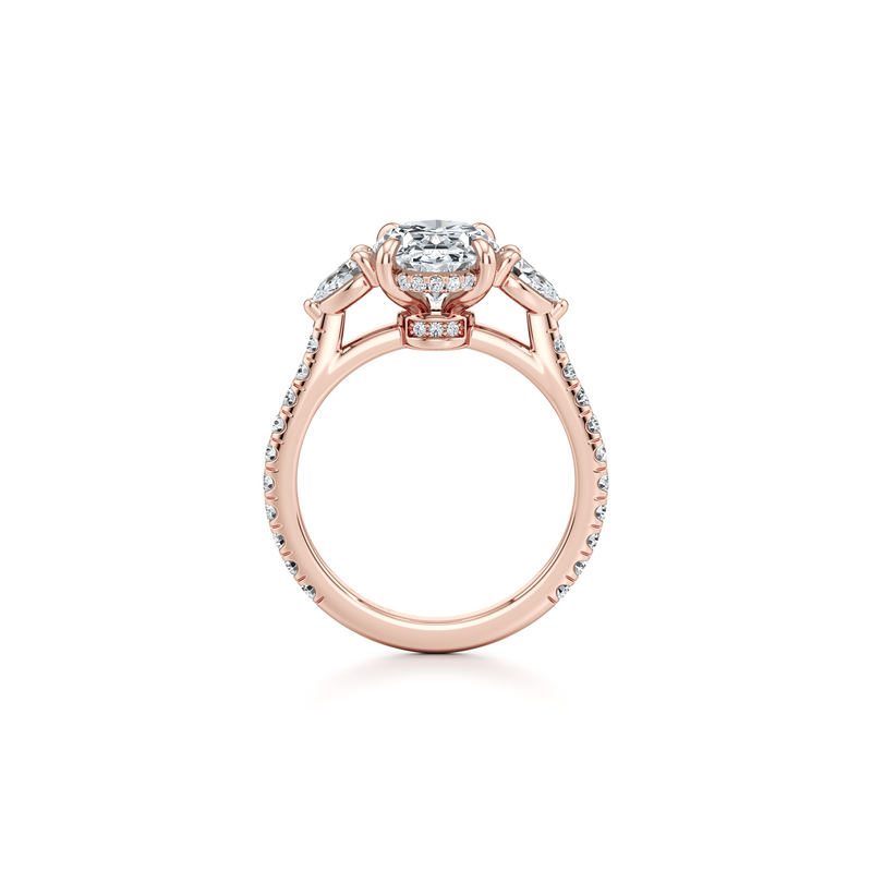 Chelsea Pear Three Stone Lab Diamond Engagement Ring image 34