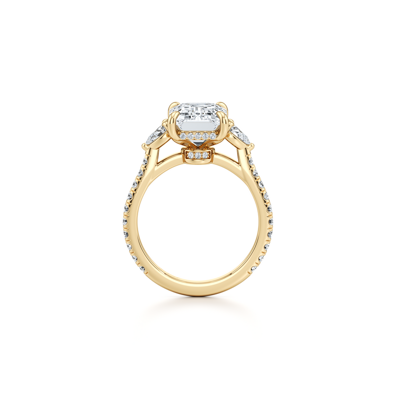 Chelsea Pear Three Stone Lab Diamond Engagement Ring image 69