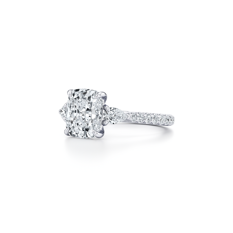 Chelsea Pear Three Stone Lab Diamond Engagement Ring image 82