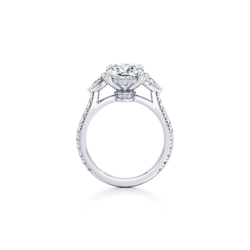 Chelsea Pear Three Stone Lab Diamond Engagement Ring image 84