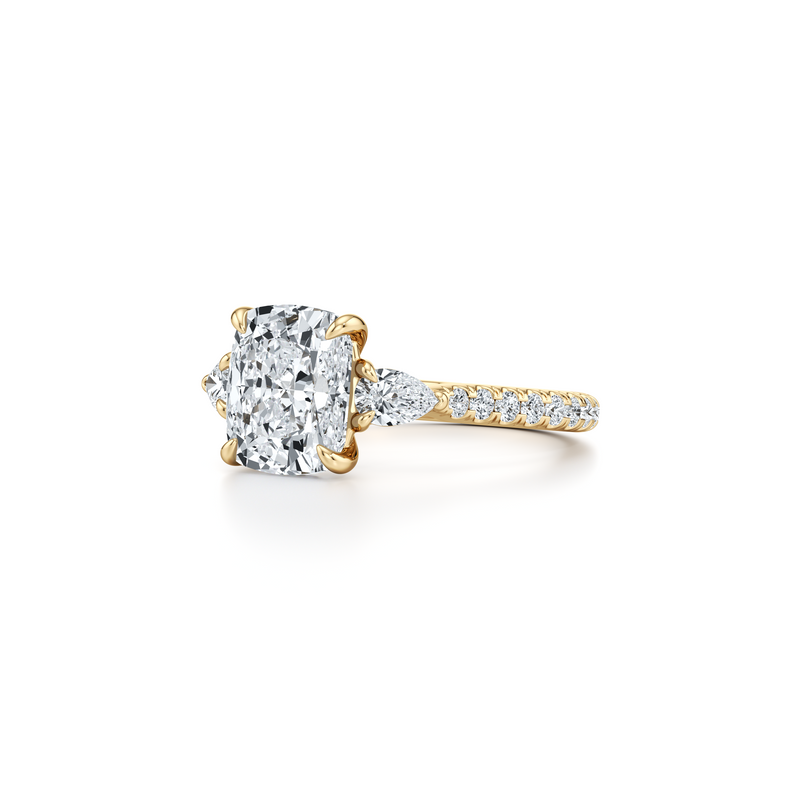 Chelsea Pear Three Stone Lab Diamond Engagement Ring image 87