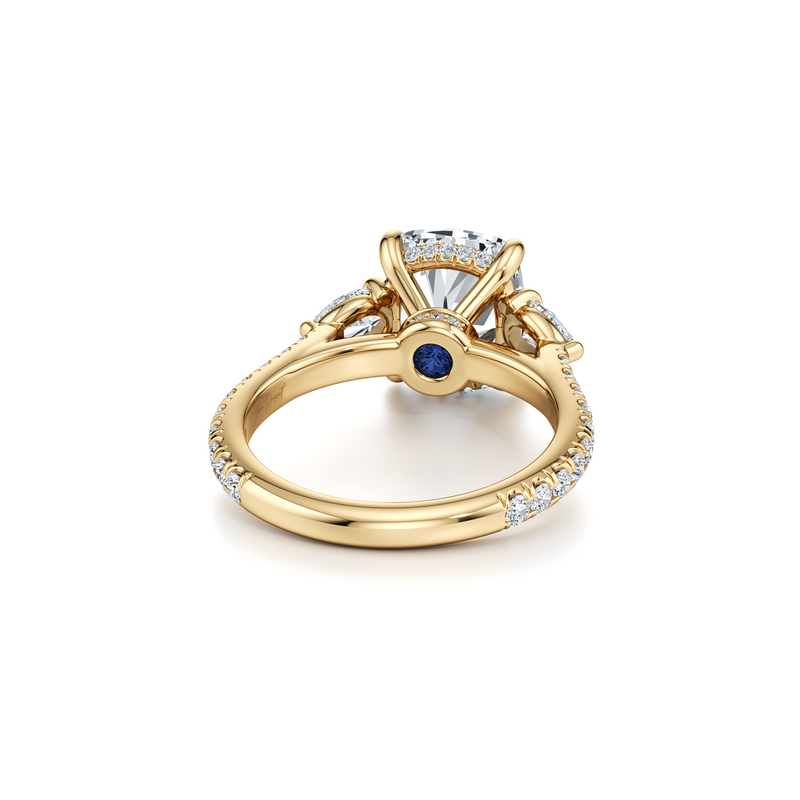 Chelsea Pear Three Stone Lab Diamond Engagement Ring image 88
