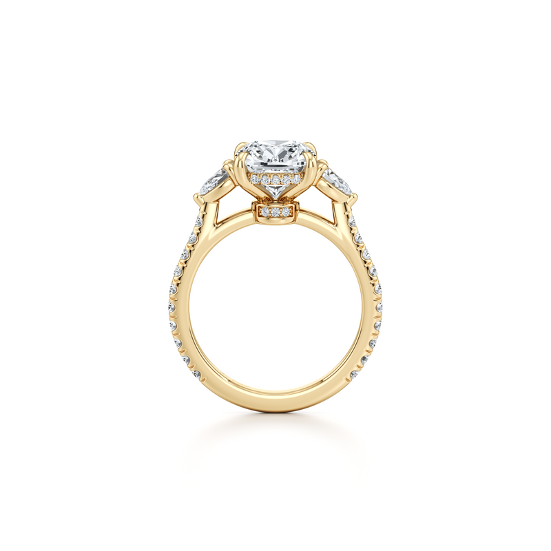 Chelsea Pear Three Stone Lab Diamond Engagement Ring image 89