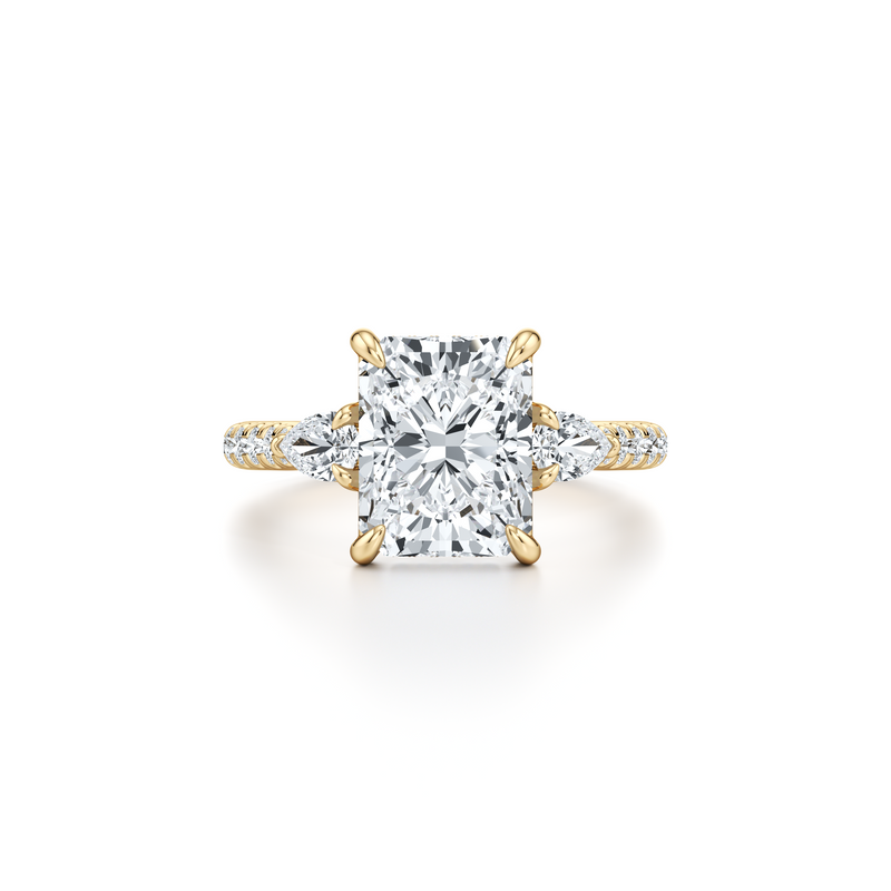 Chelsea Pear Three Stone Lab Diamond Engagement Ring image 46