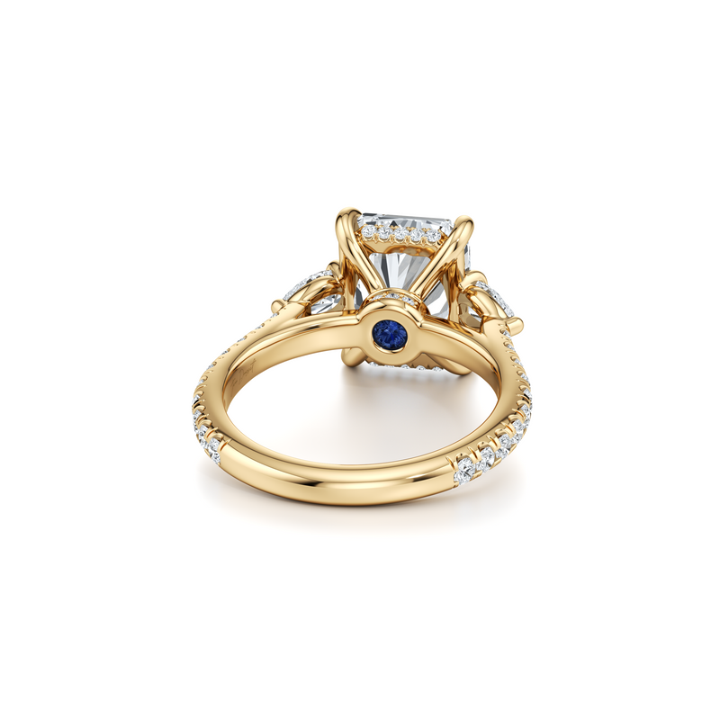 Chelsea Pear Three Stone Lab Diamond Engagement Ring image 48