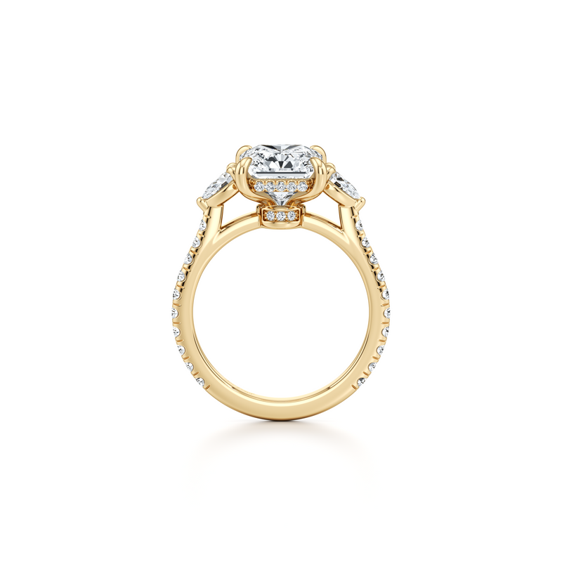 Chelsea Pear Three Stone Lab Diamond Engagement Ring image 49