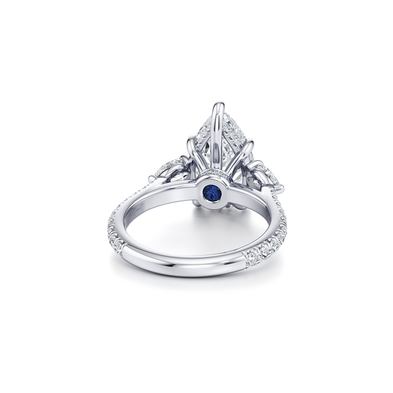 Chelsea Pear Three Stone Lab Diamond Engagement Ring image 103