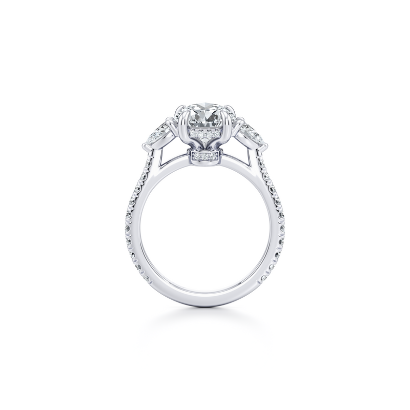 Chelsea Pear Three Stone Lab Diamond Engagement Ring image 104