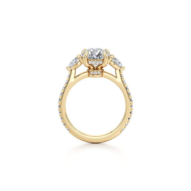 Chelsea Pear Three Stone Lab Diamond Engagement Ring image 109