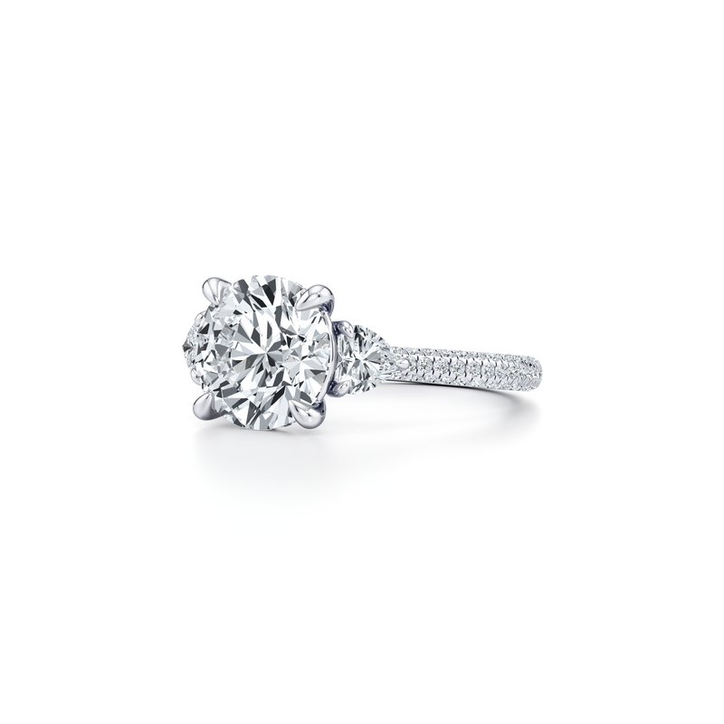 Chelsea Heart Three Stone Lab Diamond Engagement Ring image 2