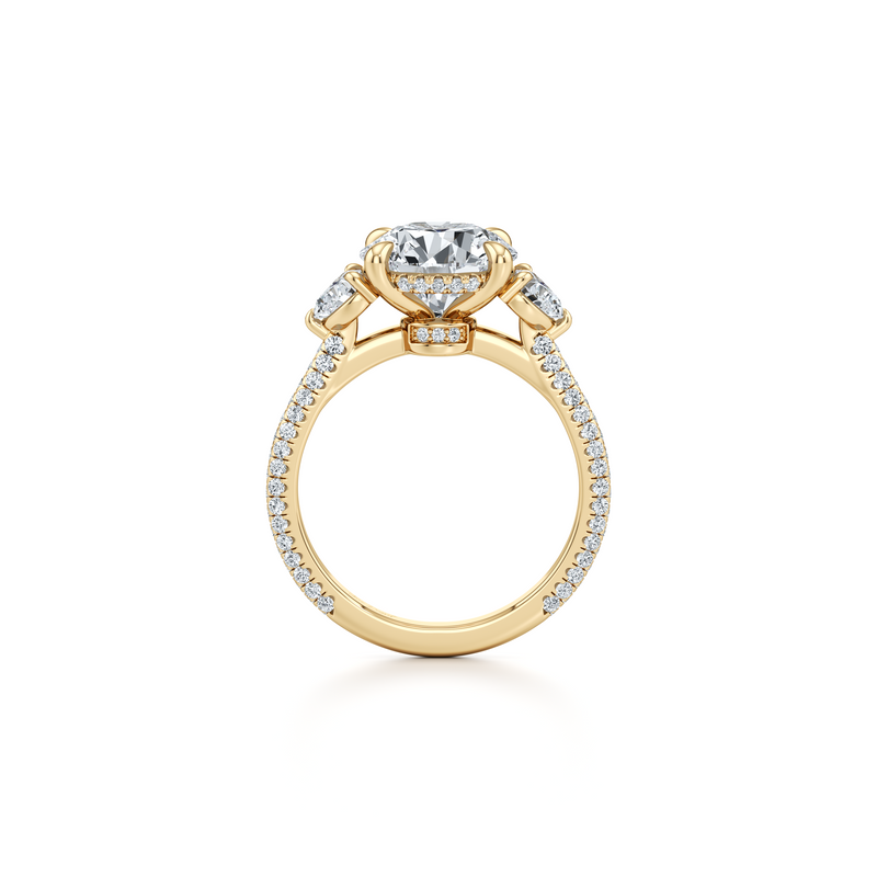 Chelsea Heart Three Stone Lab Diamond Engagement Ring image 9