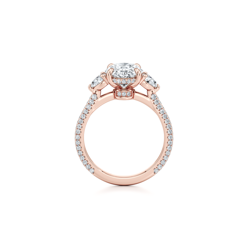 Chelsea Heart Three Stone Lab Diamond Engagement Ring image 34