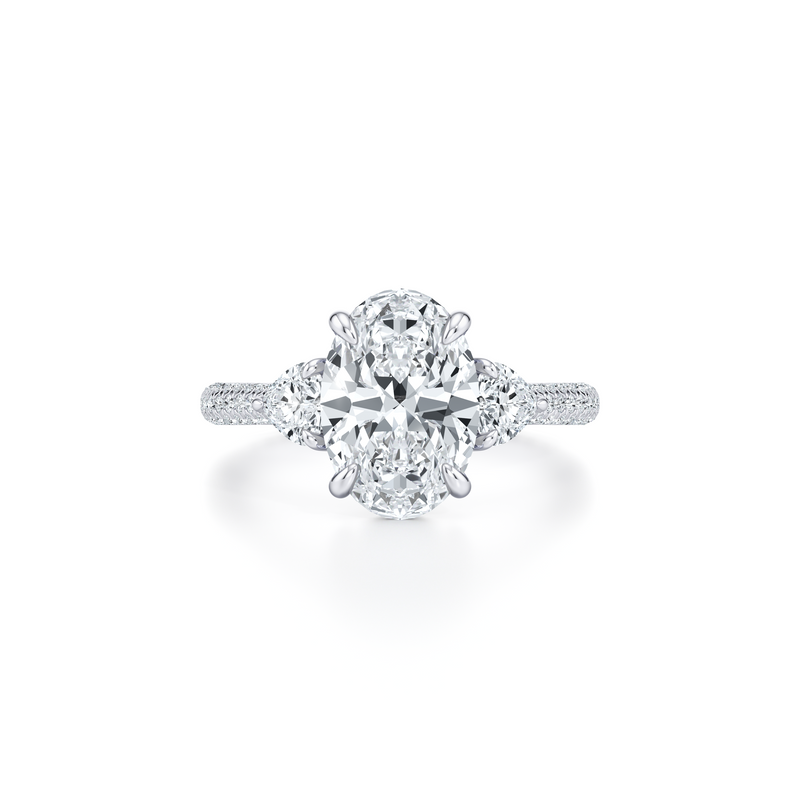 Chelsea Heart Three Stone Lab Diamond Engagement Ring image 21
