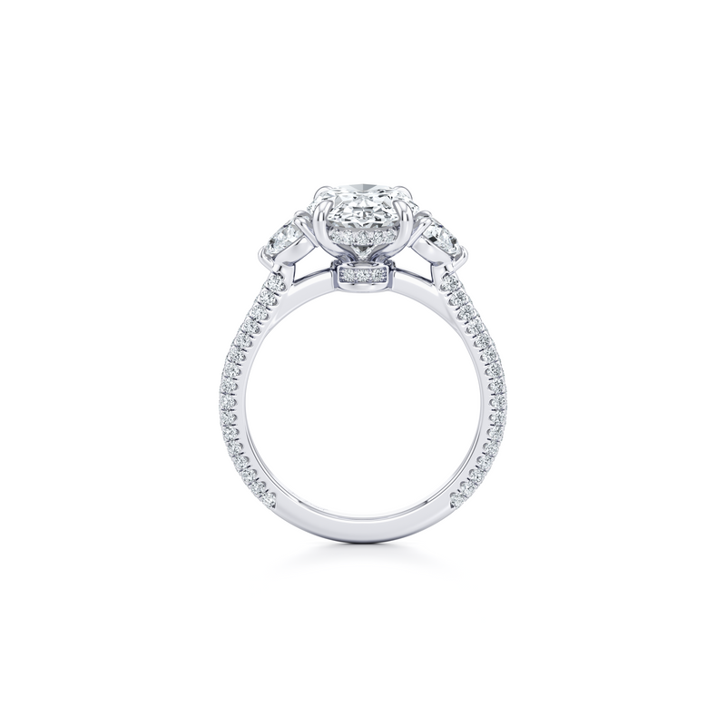 Chelsea Heart Three Stone Lab Diamond Engagement Ring image 24