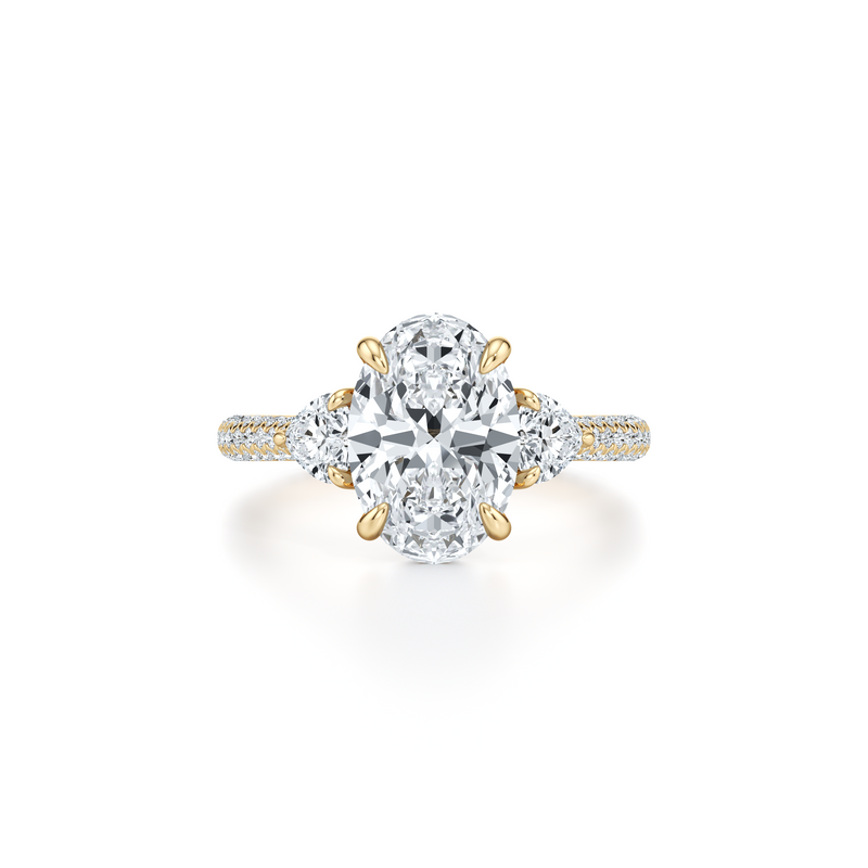 Chelsea Heart Three Stone Lab Diamond Engagement Ring image 26