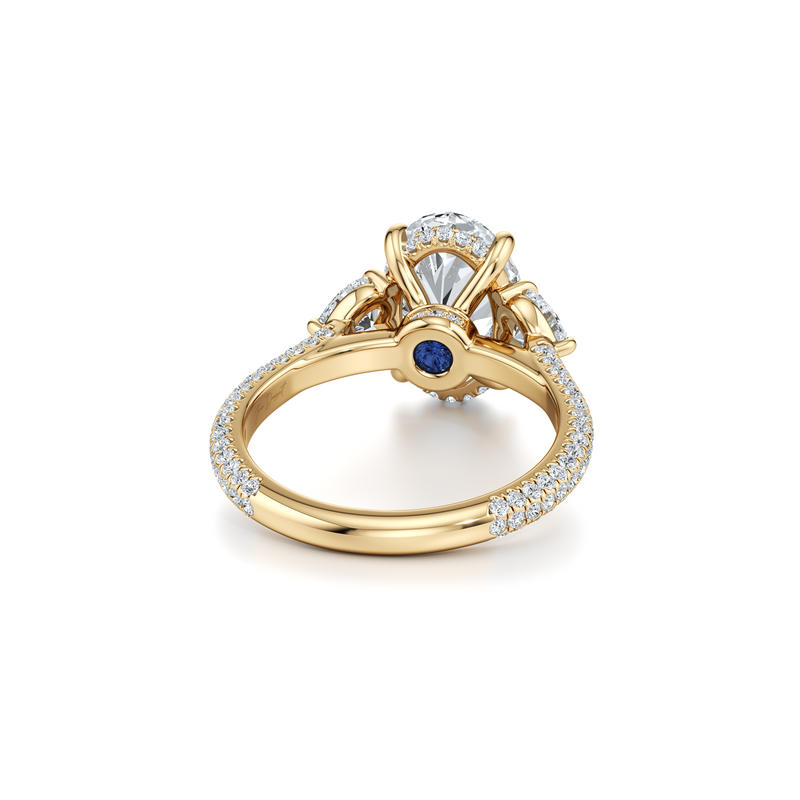 Chelsea Heart Three Stone Lab Diamond Engagement Ring image 28