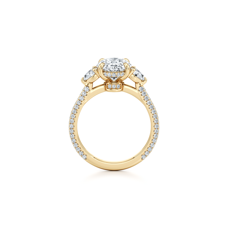 Chelsea Heart Three Stone Lab Diamond Engagement Ring image 29