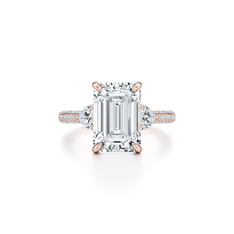 Chelsea Heart Three Stone Lab Diamond Engagement Ring image 71