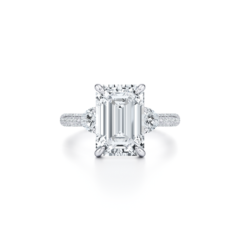 Chelsea Heart Three Stone Lab Diamond Engagement Ring image 61