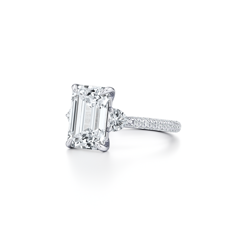 Chelsea Heart Three Stone Lab Diamond Engagement Ring image 62
