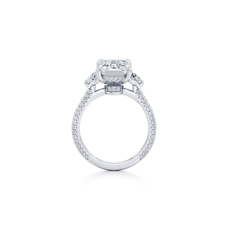 Chelsea Heart Three Stone Lab Diamond Engagement Ring image 64