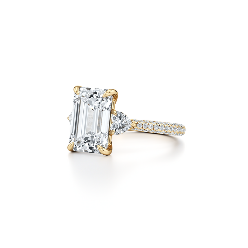 Chelsea Heart Three Stone Lab Diamond Engagement Ring image 67