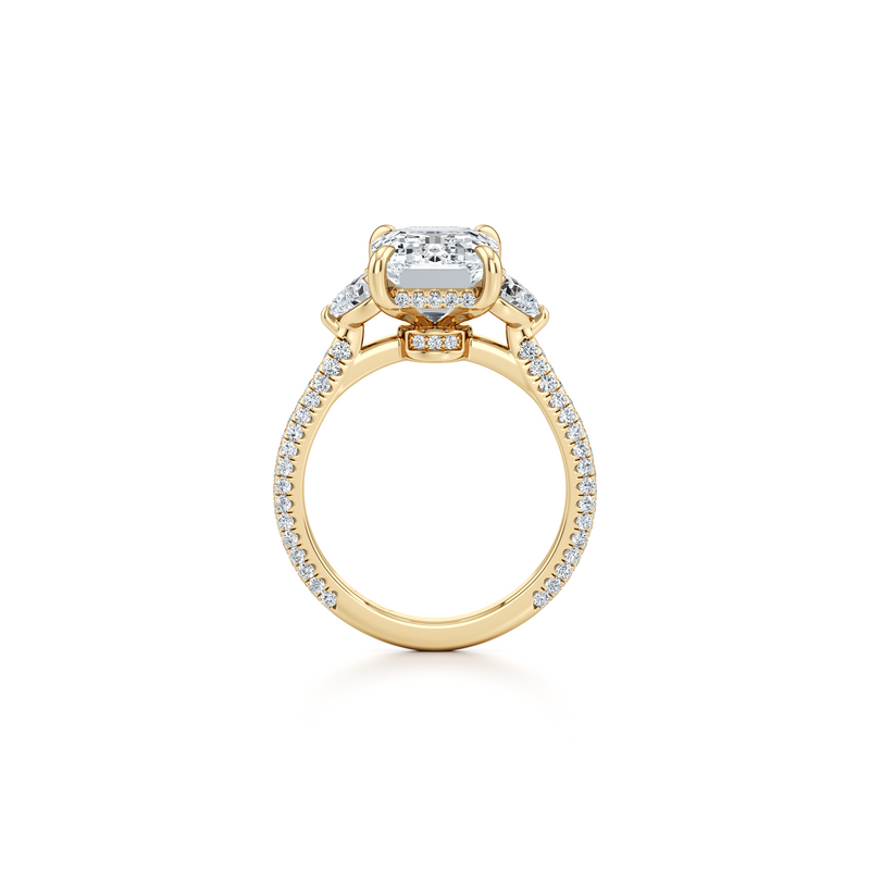 Chelsea Heart Three Stone Lab Diamond Engagement Ring image 69
