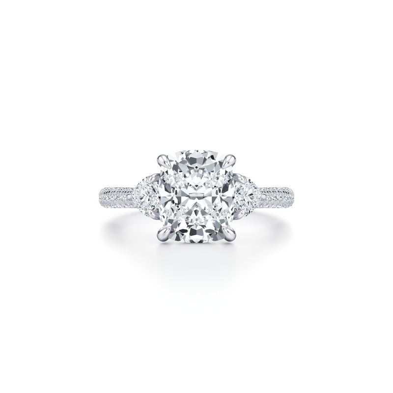 Chelsea Heart Three Stone Lab Diamond Engagement Ring image 81