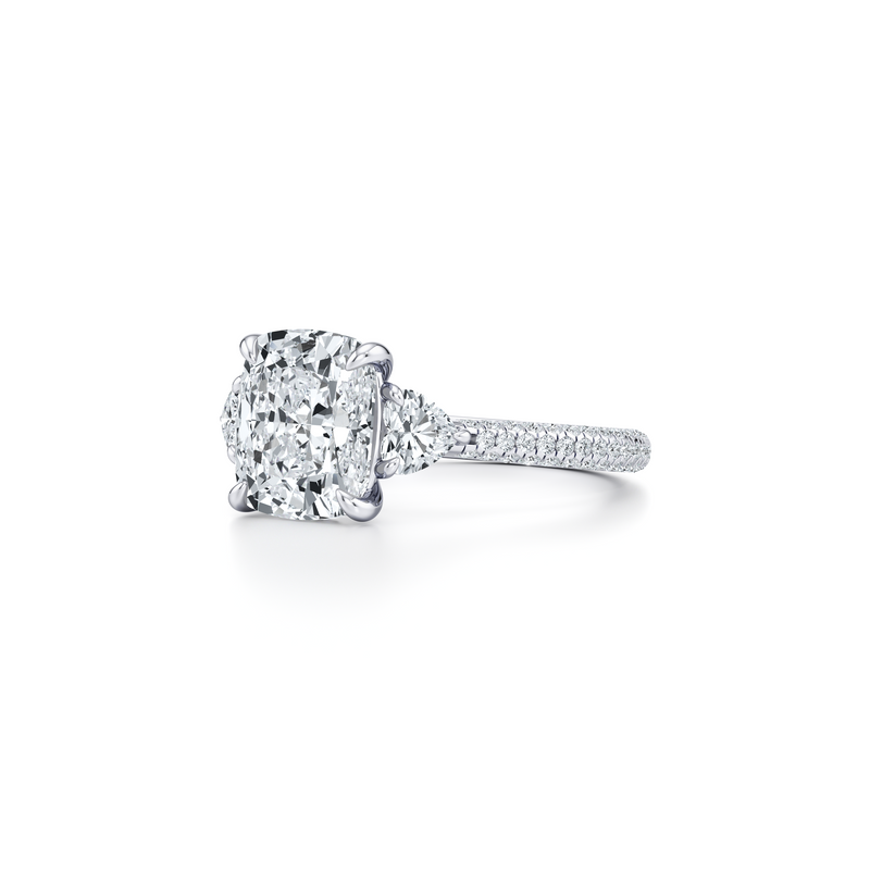 Chelsea Heart Three Stone Lab Diamond Engagement Ring image 82