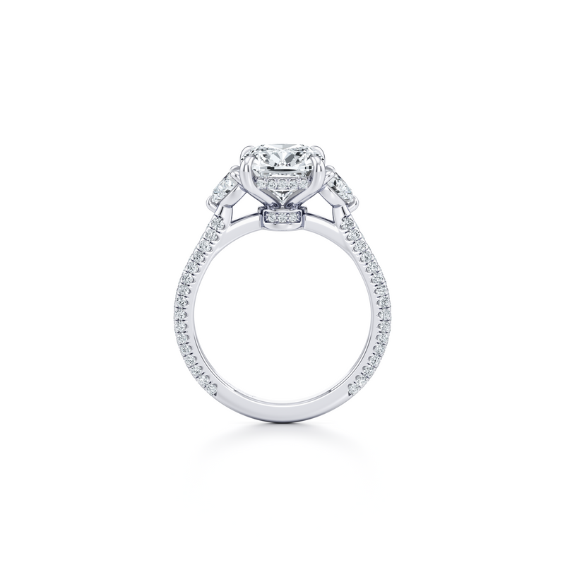 Chelsea Heart Three Stone Lab Diamond Engagement Ring image 84