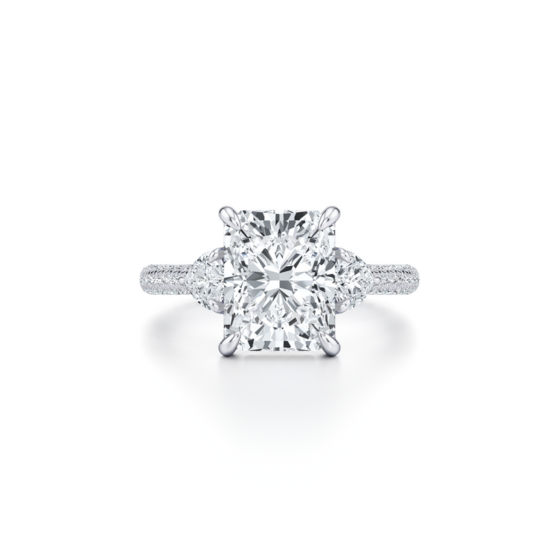 Chelsea Heart Three Stone Lab Diamond Engagement Ring image 41