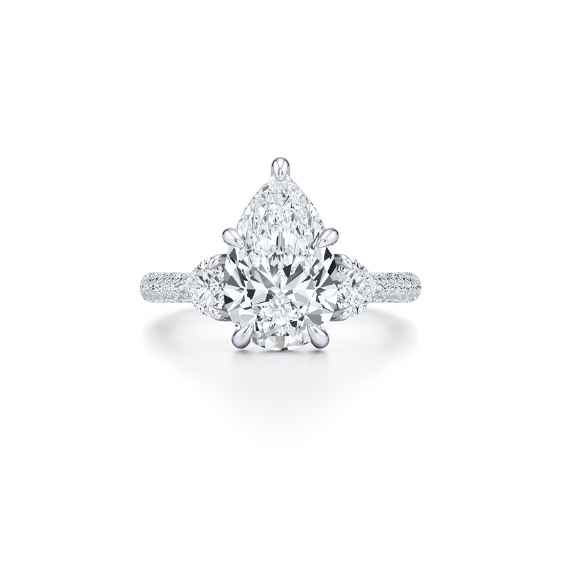 Chelsea Heart Three Stone Lab Diamond Engagement Ring image 101