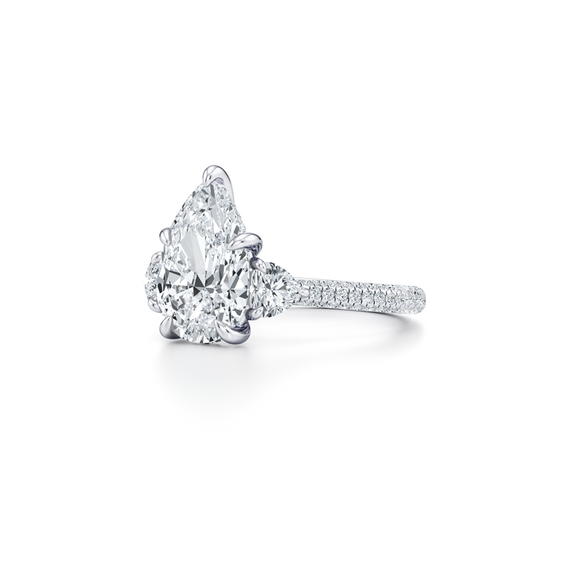 Chelsea Heart Three Stone Lab Diamond Engagement Ring image 102
