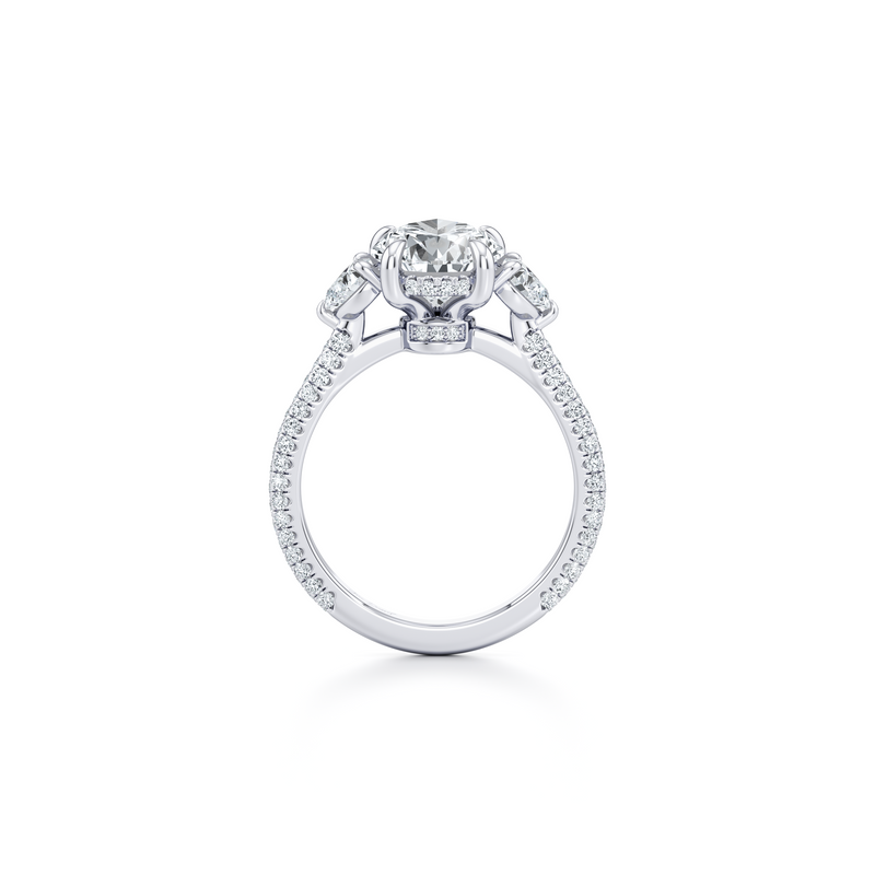 Chelsea Heart Three Stone Lab Diamond Engagement Ring image 104