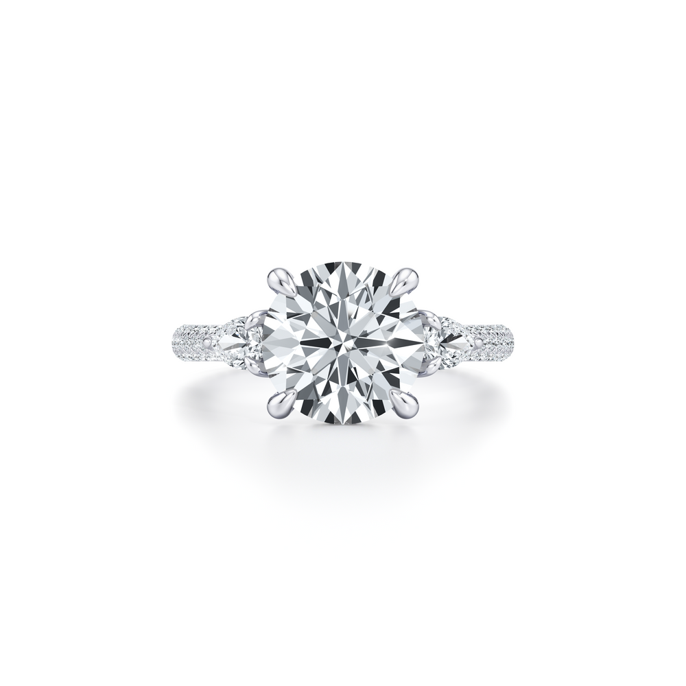 Chelsea Round Cut Three Stone Engagement Ring image 1