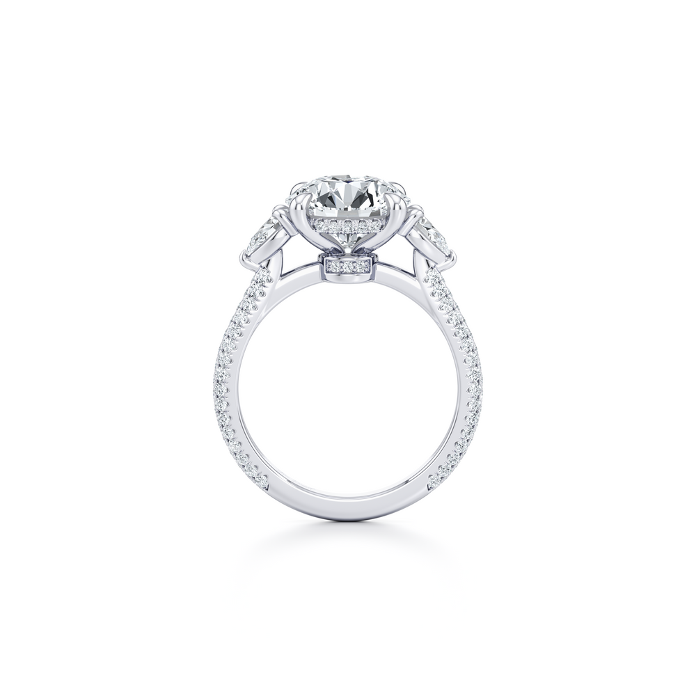 Chelsea Round Cut Three Stone Engagement Ring image 4