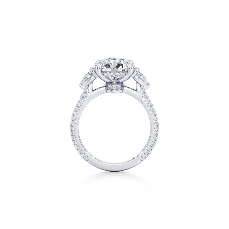 Chelsea Round Cut Three Stone Engagement Ring image 4