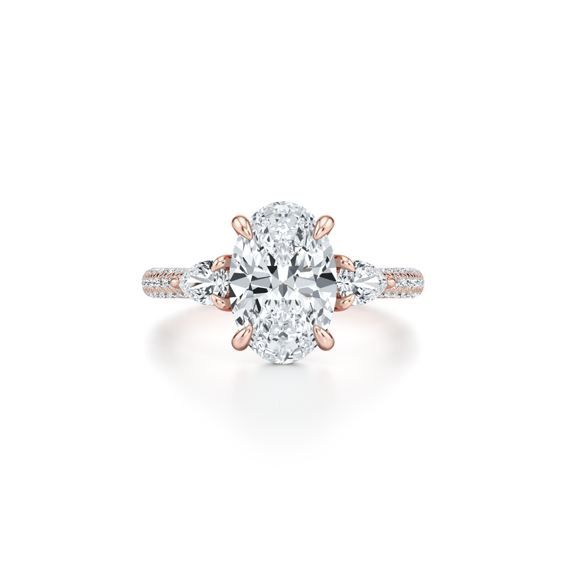 Chelsea Pear Three Stone Lab Diamond Engagement Ring image 31