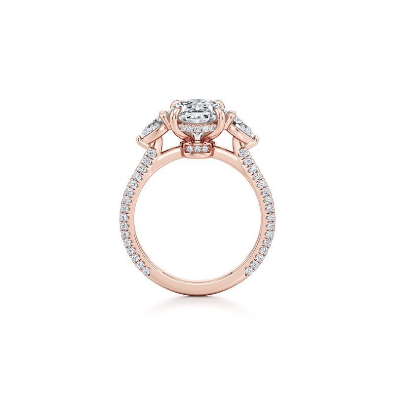 Chelsea Pear Three Stone Lab Diamond Engagement Ring image 34