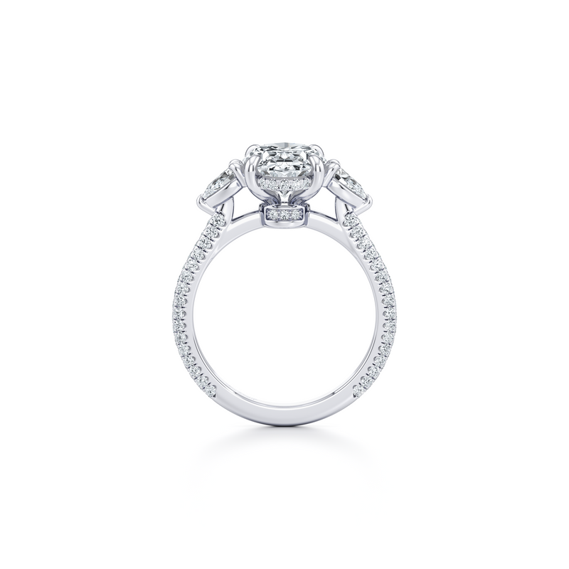 Chelsea Pear Three Stone Lab Diamond Engagement Ring image 24