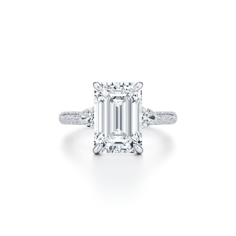Chelsea Pear Three Stone Lab Diamond Engagement Ring image 61