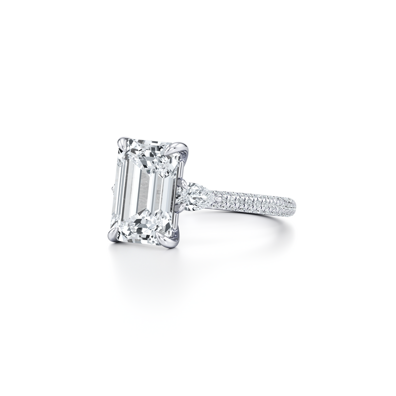 Chelsea Pear Three Stone Lab Diamond Engagement Ring image 62