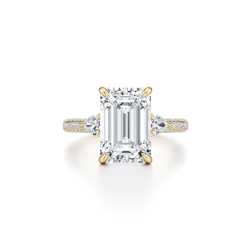 Chelsea Pear Three Stone Lab Diamond Engagement Ring image 66