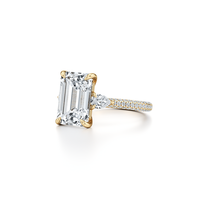 Chelsea Pear Three Stone Lab Diamond Engagement Ring image 67