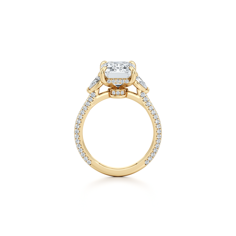 Chelsea Pear Three Stone Lab Diamond Engagement Ring image 69