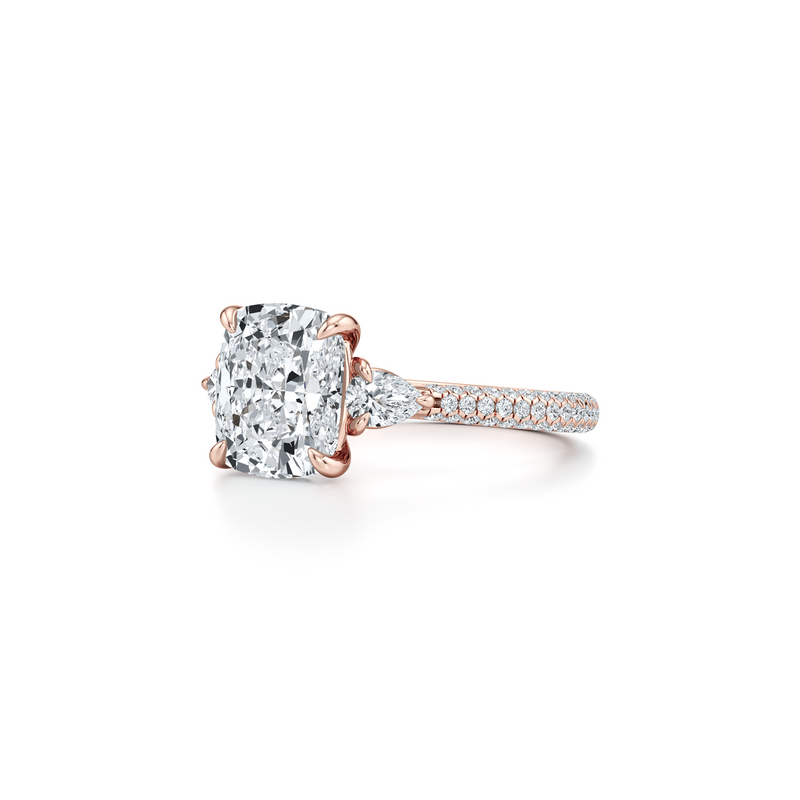 Chelsea Pear Three Stone Lab Diamond Engagement Ring image 92