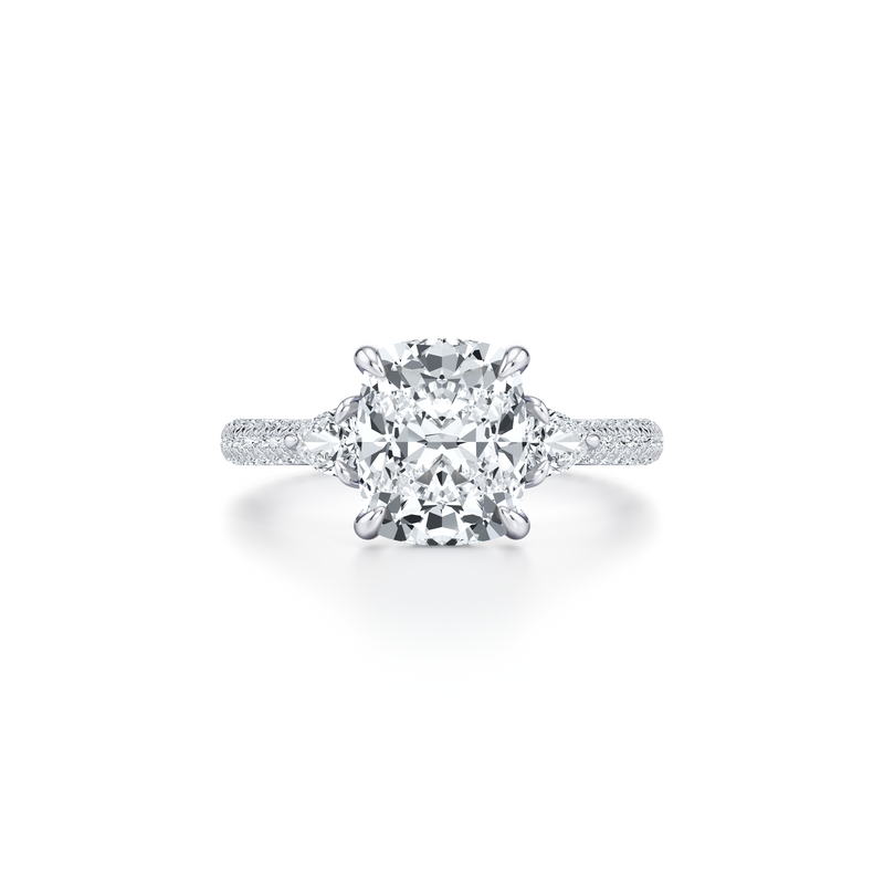 Chelsea Pear Three Stone Lab Diamond Engagement Ring image 81