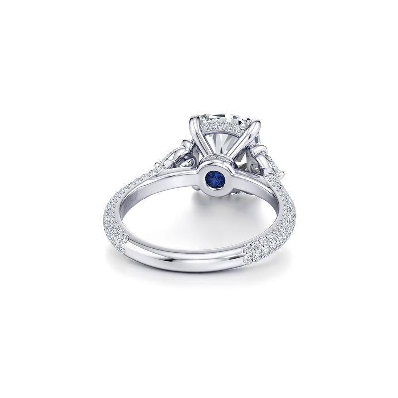 Chelsea Pear Three Stone Lab Diamond Engagement Ring image 83