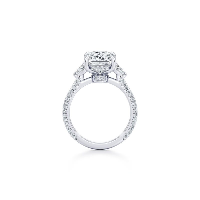 Chelsea Pear Three Stone Lab Diamond Engagement Ring image 44